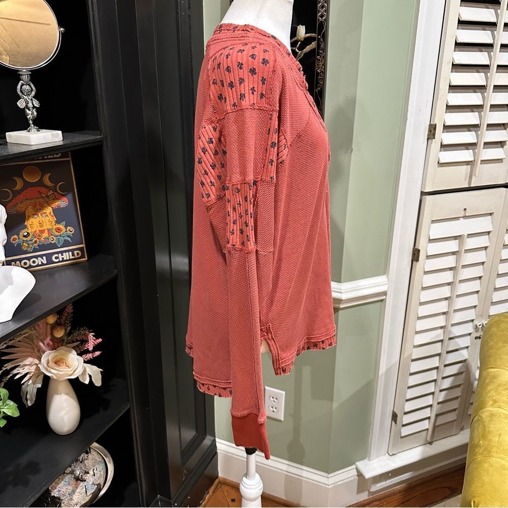 Free People Coral Waffle Knit Long Sleeve Top - Picture 6 of 11
